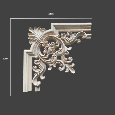Ξυλόγλυπτο κορνίζας από μασίφ ξύλο 22x22cm