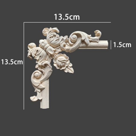 Ξυλόγλυπτο κορνίζας από μασίφ ξύλο 13.5x13.5cm