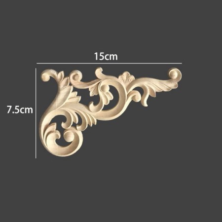 Ξυλόγλυπτο από μασίφ ξύλο Γωνία 15x7.5x1cm σετ 2 τεμ.