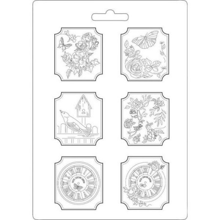 Καλούπι Σιλικόνης πλαίσια ρομαντικά 29.7x21cm - Stamperia