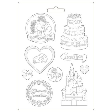 Καλούπι Σιλικόνης Sleeping Beauty castello e torta  A4 - Stamperia