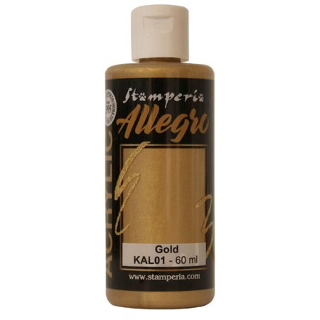 Χρώματα ακρυλικά Allegro Gold 59ml Stamperia