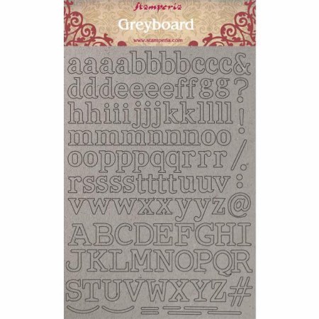 Διακοσμητικό Greyboard Αλφάβητο 29.7x21cm Stamperia