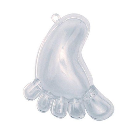 Κουτί Plexi Glass σε σχήμα πατούσας 7x5.8cm ύψος 2.5cm  4 τεμάχια Stamperia