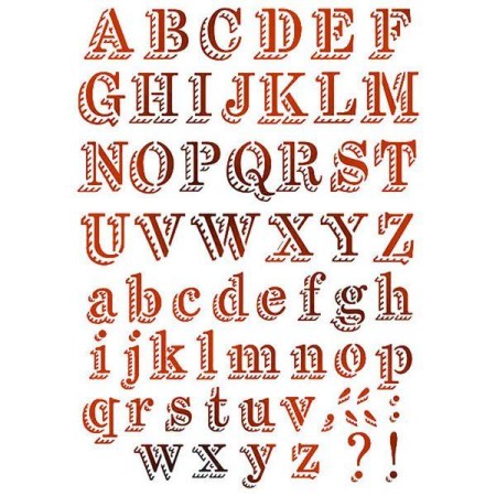 Stencil Α4 Αγγλικό αλφάβητο 21x29.7cm - Stamperia