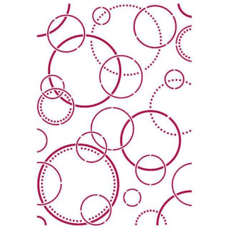 Stencil Κύκλοι 29.7x21cm - Stamperia