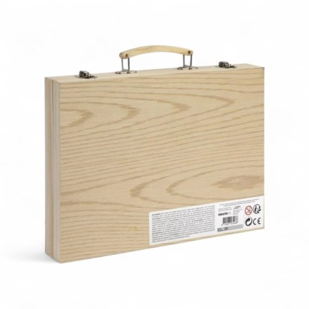 Moxy Ξύλινη Βαλίτσα 33x23x5cm με 86 Τεμάχια Ζωγραφικής