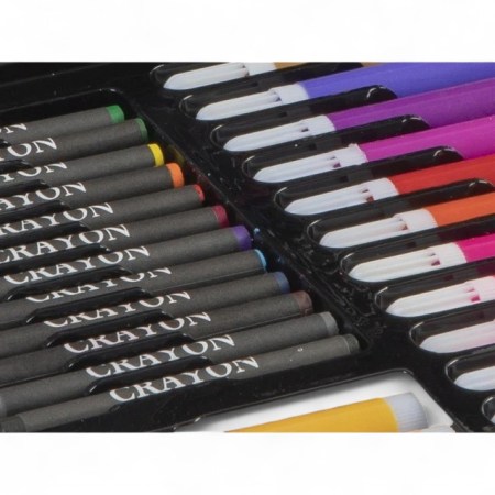 Moxy Ξύλινη Βαλίτσα 33x23x5cm με 86 Τεμάχια Ζωγραφικής