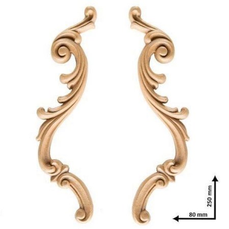 Ξυλόγλυπτο 250x40mm σετ 2 τεμ.