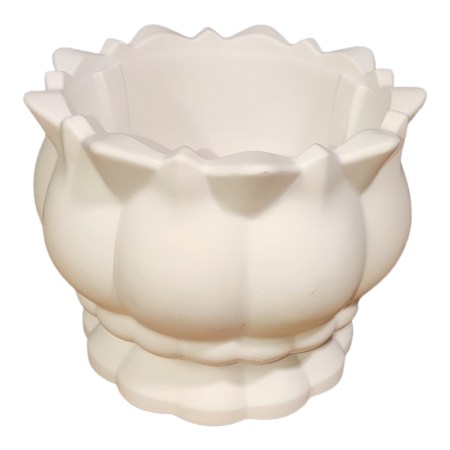 Γύψινο Βαζάκι Στρογγυλό Ø 10cm  Υ 7.5cm