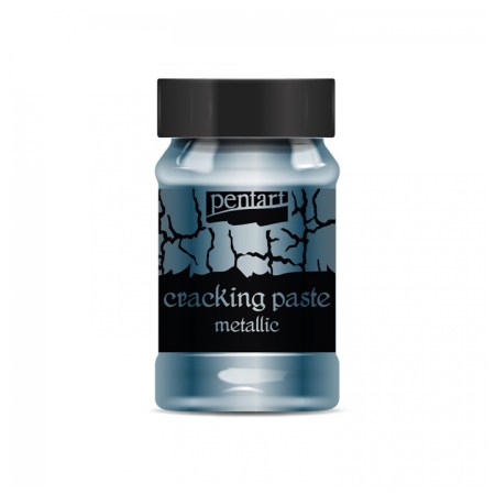 Πάστα κρακελέ μεταλλική Pentart - Silvery Blue 100ml