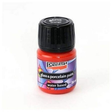 Χρώμα για Γυαλί και πορσελάνη - Πορτοκαλί 30ml Pentart