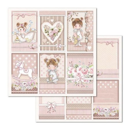 Χαρτί Scrapbooking  Διπλής Όψεως κάρτες κοριτσάκι 30.5x30.5cm  Stamperia