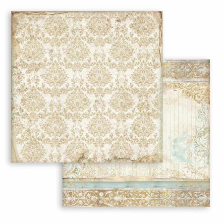 Χαρτί Scrapbooking Διπλής Όψεως Sleeping Beauty texture oro 30.5x30.5cm  Stamperia