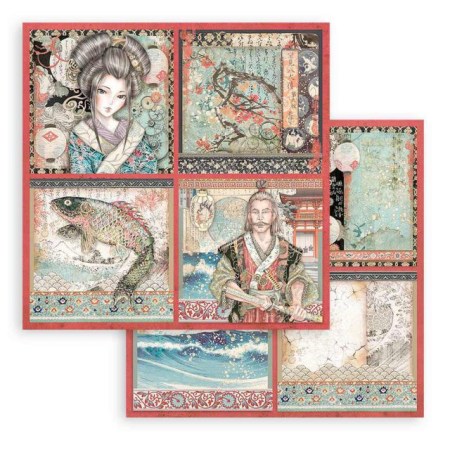Χαρτί Scrapbooking Διπλής Όψεως Sir Vagabond in Japan 4 cards 30.5x30.5cm  Stamperia