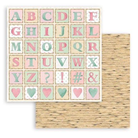 Χαρτί Scrapbooking Διπλής Όψεως DayDream Aplhabet 30.5x30.5cm  Stamperia