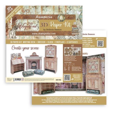 Kit 3d Χάρτινο - Lady Vagabond Lifestyle Stamperia