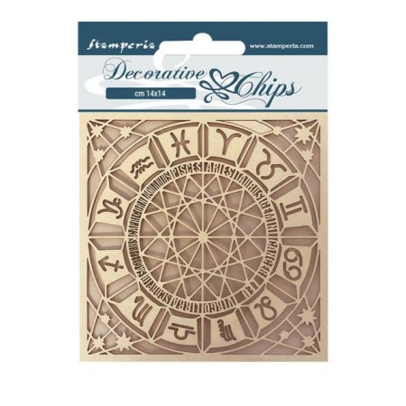 Διακοσμητικό Chipboard Alchemy Astrologia 14x14cm Stamperia