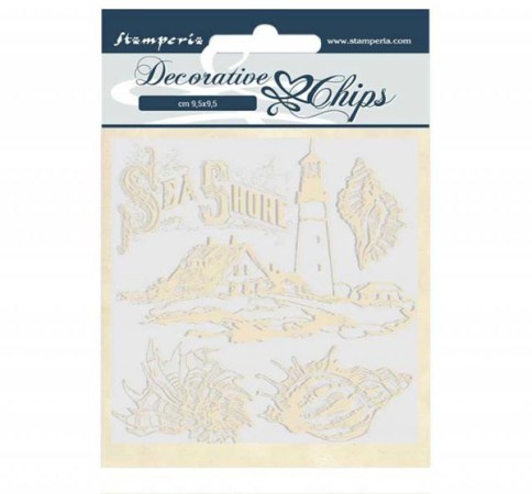 Διακοσμητικό Chipboard Sea Shore 14x14cm Stamperia