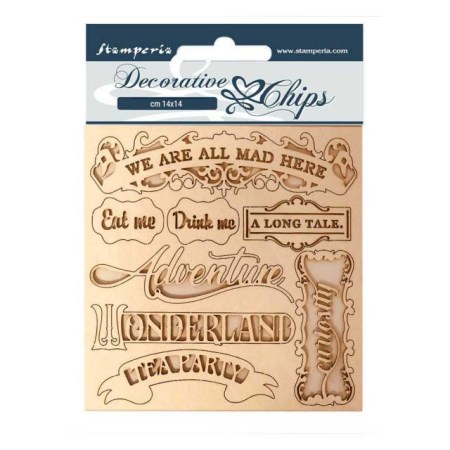 Διακοσμητικό Chipboard Alice cornici 14x14cm Stamperia