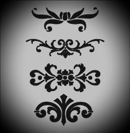 Stencil Baroque Decoration 30x21cm 
