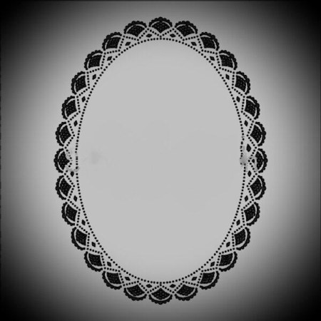 Stencil Vintage Oval Lace 35x25cm 