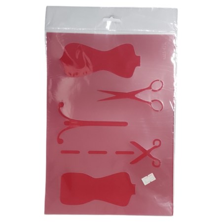 Stencil corsait scissors 30x21cm