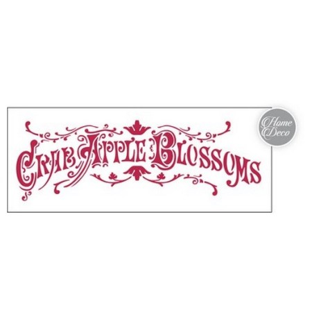 Stencil Crab Apple Blossoms 38x15cm Stamperia 