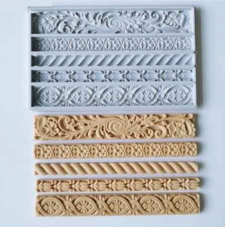 Καλούπι σιλικόνης Τρέσες vintage 13x20cm