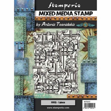 Σφραγίδα HD Σωλήνες Sea world 20x15cm Stamperia