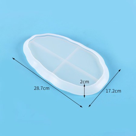 Καλούπι σιλικόνης Πιατέλα οβάλ ασύμμετρη 28.7x17.2x2cm