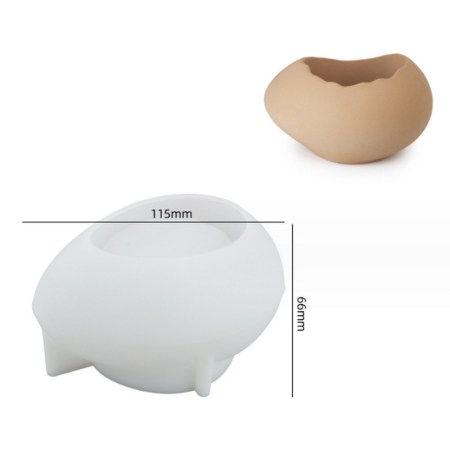 Καλούπι σιλικόνης ασύμμετρο Δοχείο 11.5x6.6cm