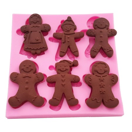 Καλούπι σιλικόνης με μπισκοτανθρωπάκια 9.7x9.7x1.1cm