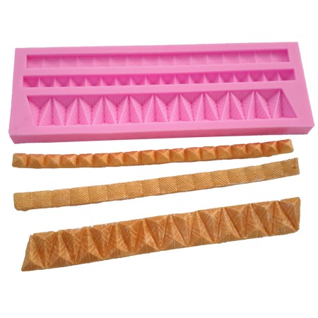 Καλούπι σιλικόνης με τρέσσες 19.3x6.4x1.3cm