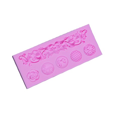 Καλούπι σιλικόνης με vintage διακοσμητικά σχέδια 14.4x6.2x1.1cm