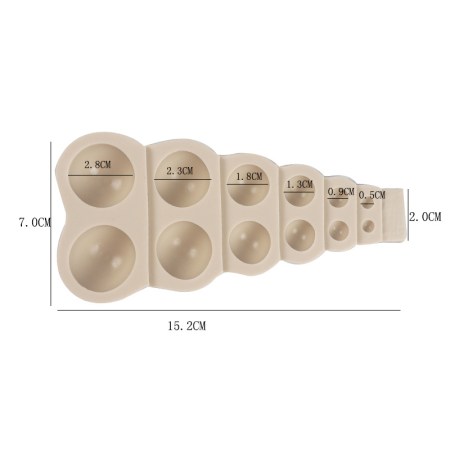 Καλούπι σιλικόνης για δημιουργία περλών σε διάφορα μεγέθη 15.1x6.9x.2.2cm