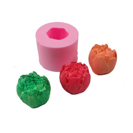 Καλούπι σιλικόνης 3d  λουλούδι 5.3x5.3x3.9cm
