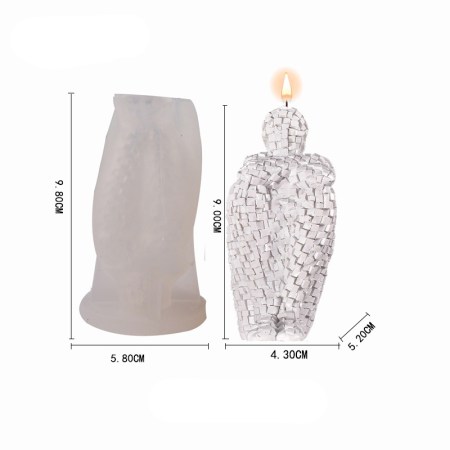 Καλούπι σιλικόνης με μοντέρνο σχέδιο άγγελου 5.8x5.8x9.8cm