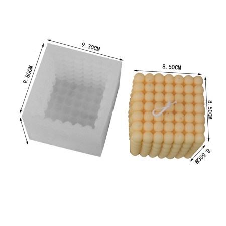 Καλούπι σιλικόνης με κύβο Molecube μικρές μπίλιες 9.3x9.8x9cm