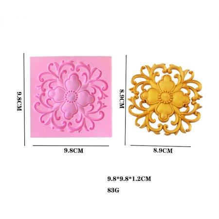 Καλούπι σιλικόνης vintage στοιχείο 8.8x8.8x1.2cm