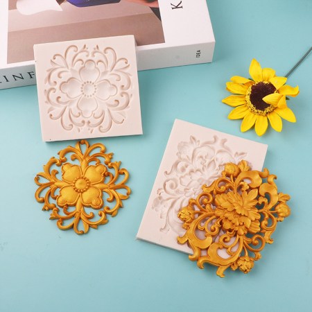 Καλούπι σιλικόνης vintage στοιχείο 8.8x8.8x1.2cm