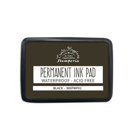 Μελάνι για σφραγίδες ανεξίτηλο Dye Ink Pad Stamperia Black για scrapbooking, mixed media και DIY χειροτεχνίες.