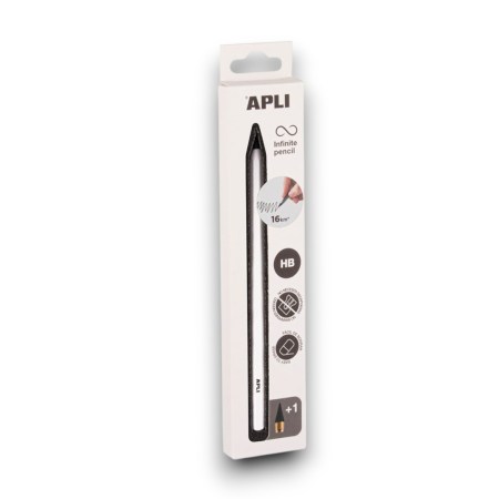Μολύβι Apli Infinite pencil HB assorted col Λευκό