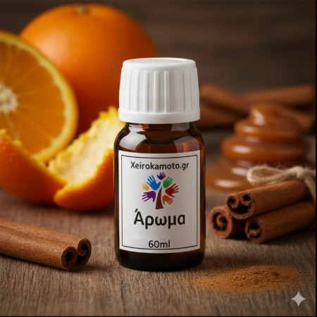 Άρωμα Πορτοκάλι Κανέλα 60ml για την παραγωγή αρωματικών κεριών, Wax Melts και diffuser.