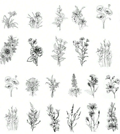 Αυτοκόλλητα Ασπρόμαυρα σετ 40τεμ.