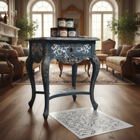 Μεγάλο στένσιλ Α3 της Stamperia με σχέδιο γραφής σε καλλιγραφική γραμματοσειρά