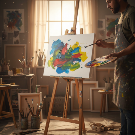 Καμβάς ζωγραφικής Buonarroti 50x60cm Box, λευκός, τεντωμένος, κατάλληλος για λάδι και ακρυλικό, με ενισχυμένο πλαίσιο.