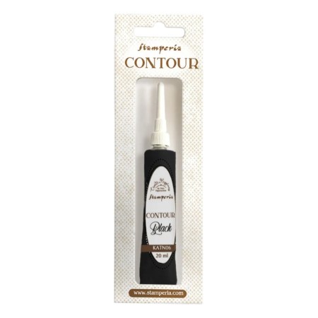 Contour Liner 3D Black Stamperia 20ml για ανάγλυφα σχέδια σε χειροτεχνίες, decoupage και mixed media.