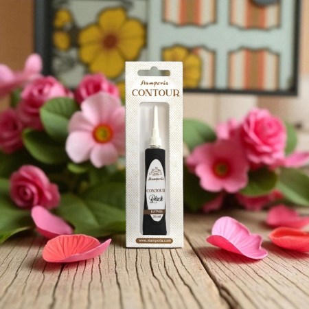 Contour Liner 3D Black Stamperia 20ml για ανάγλυφα σχέδια σε χειροτεχνίες, decoupage και mixed media.
