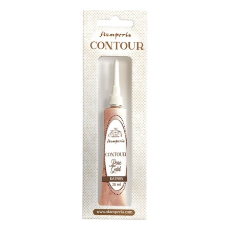 Contour Liner 3D Rose Gold Stamperia 20ml για ανάγλυφα σχέδια σε χειροτεχνίες, decoupage και mixed media.